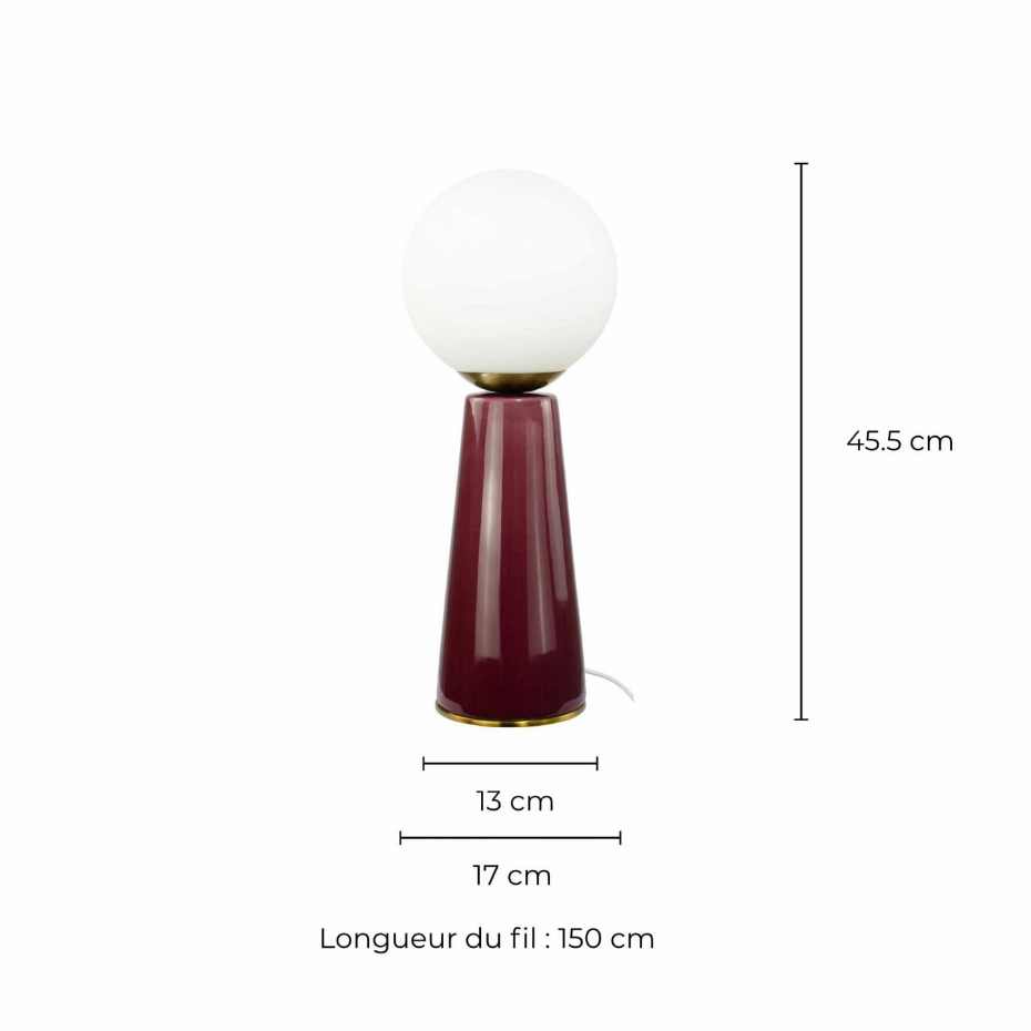 Lampe à poser en céramique & verre & métal, COLYNE