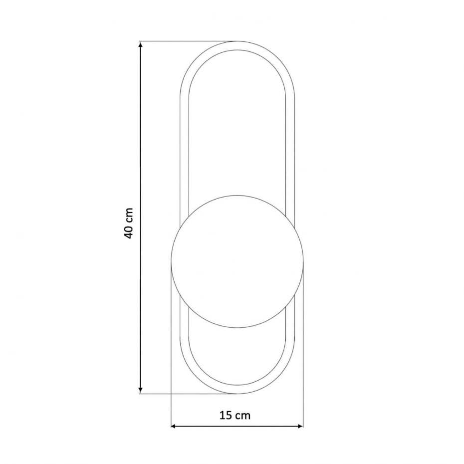 Applique dorée avec globe transparent - BELISTO