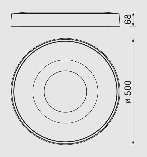 Plafonnier design scandinave, D.38 , COIN
