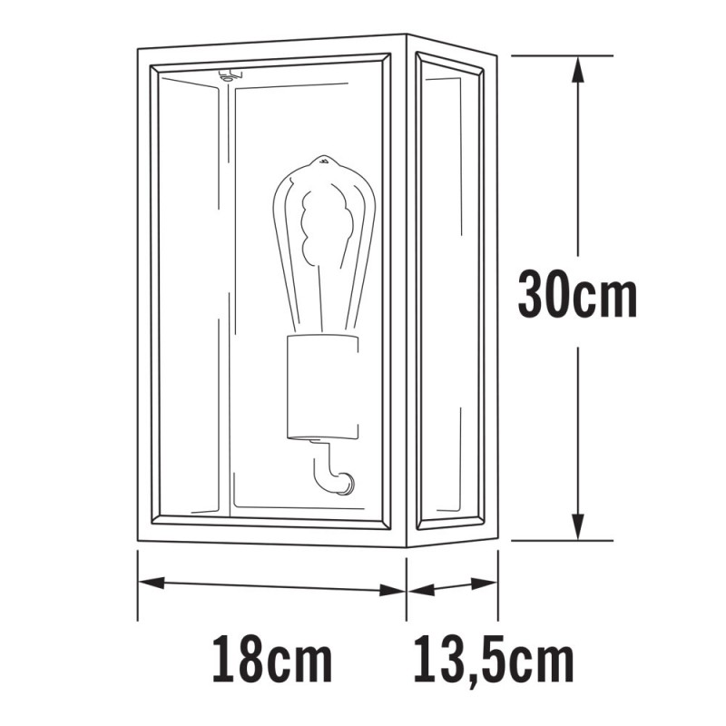 Applique Murale Extérieure Capri 1 Ampoule