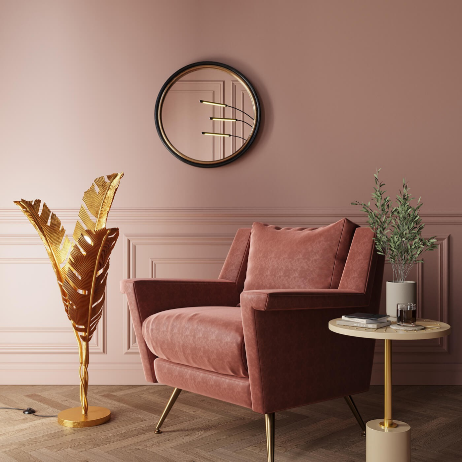 Lampadaire plumes en acier