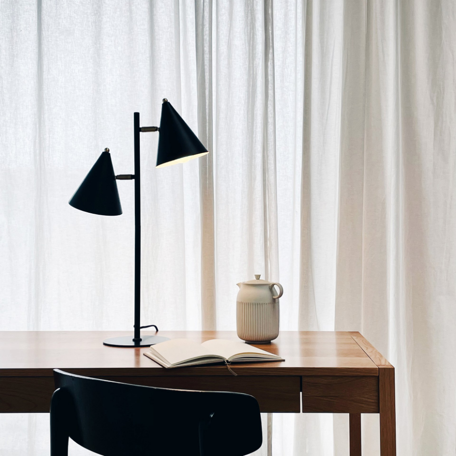Lampe à poser en Métal noir Rouen