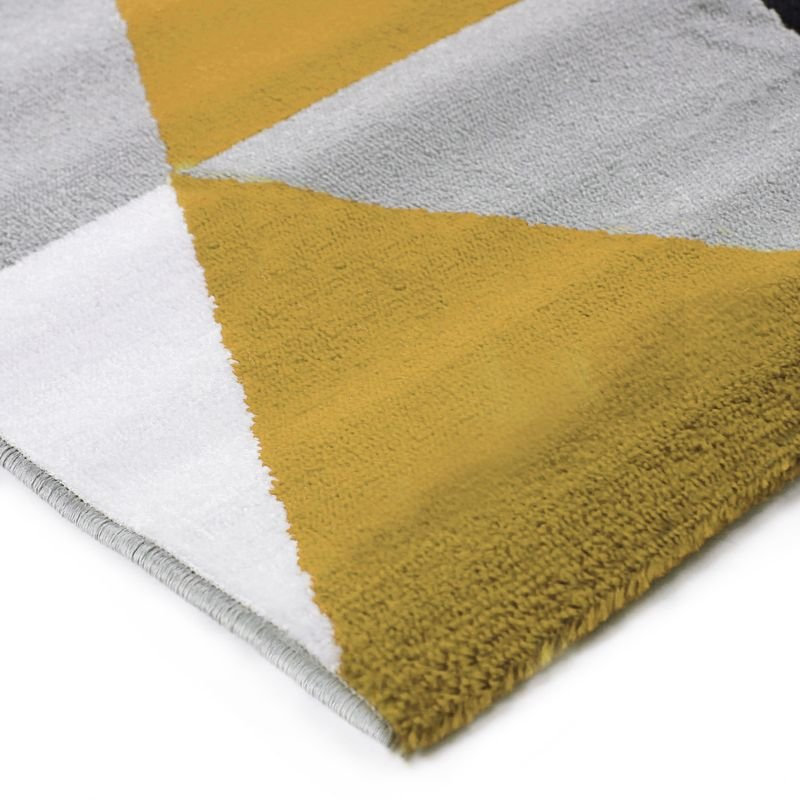 Tapis salon toucher laineux motif triangles  GEO SCANDI