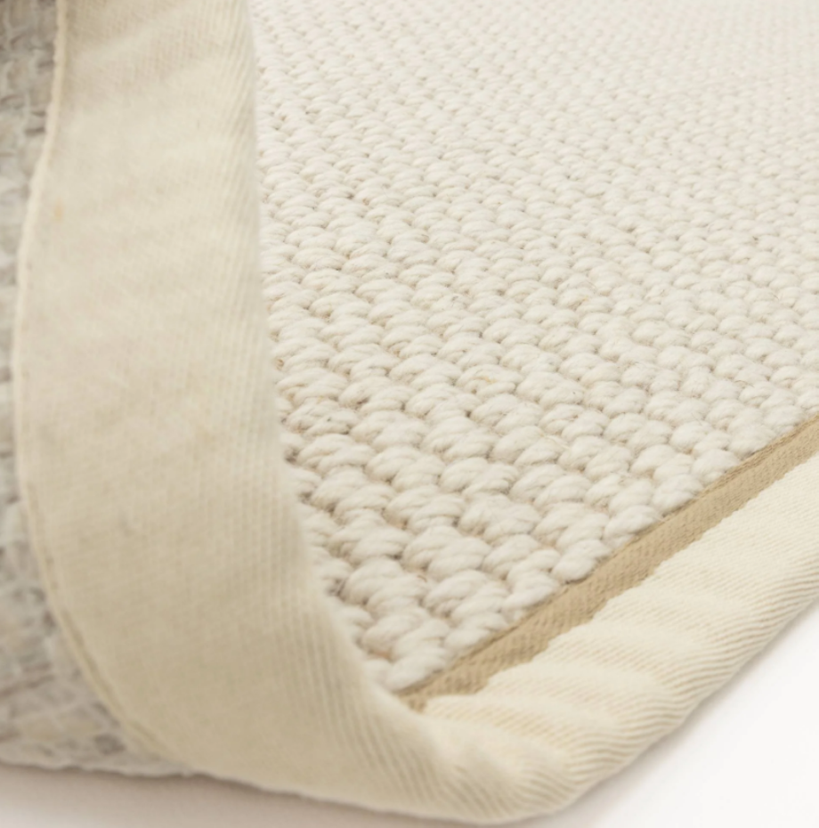Tapis de salon moderne laine et jute ROKA