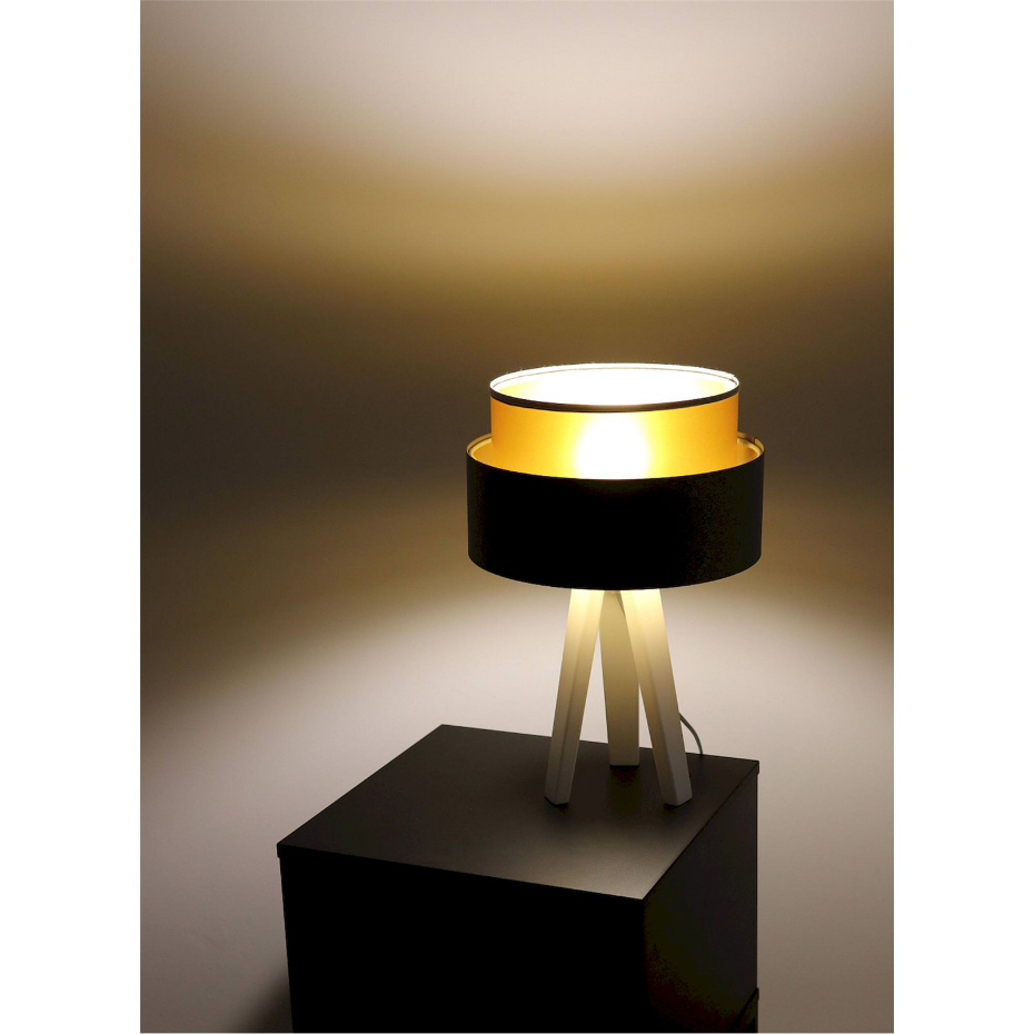 Lampe à poser ronde en PVC Duo ellegant