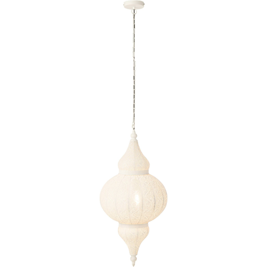 Lampe suspendue orientale en métal ajouré organique