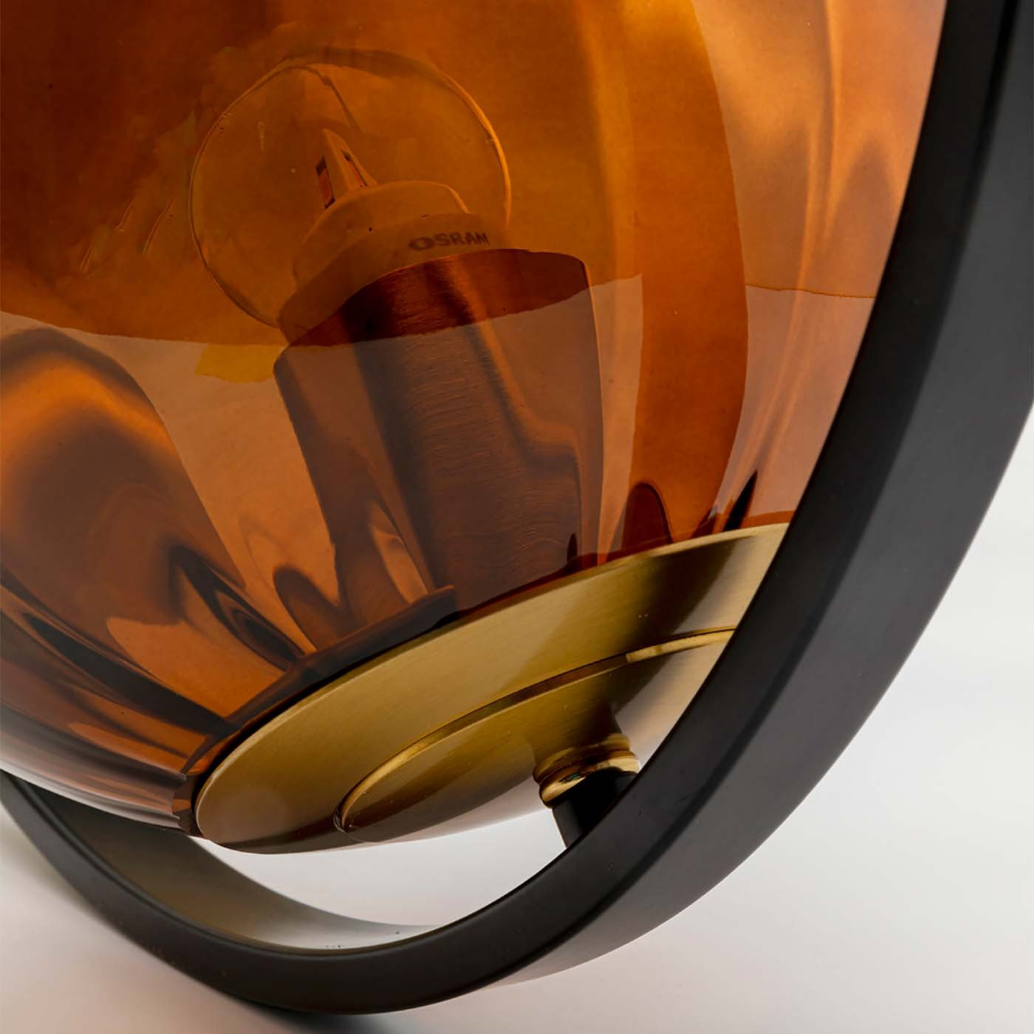 Lampe en verre et acier, BALANCE CIRCLE