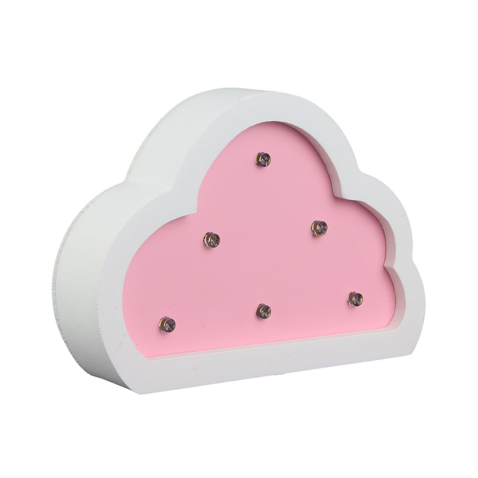 Lampe en bois enfant Nuage - H. 9 cm