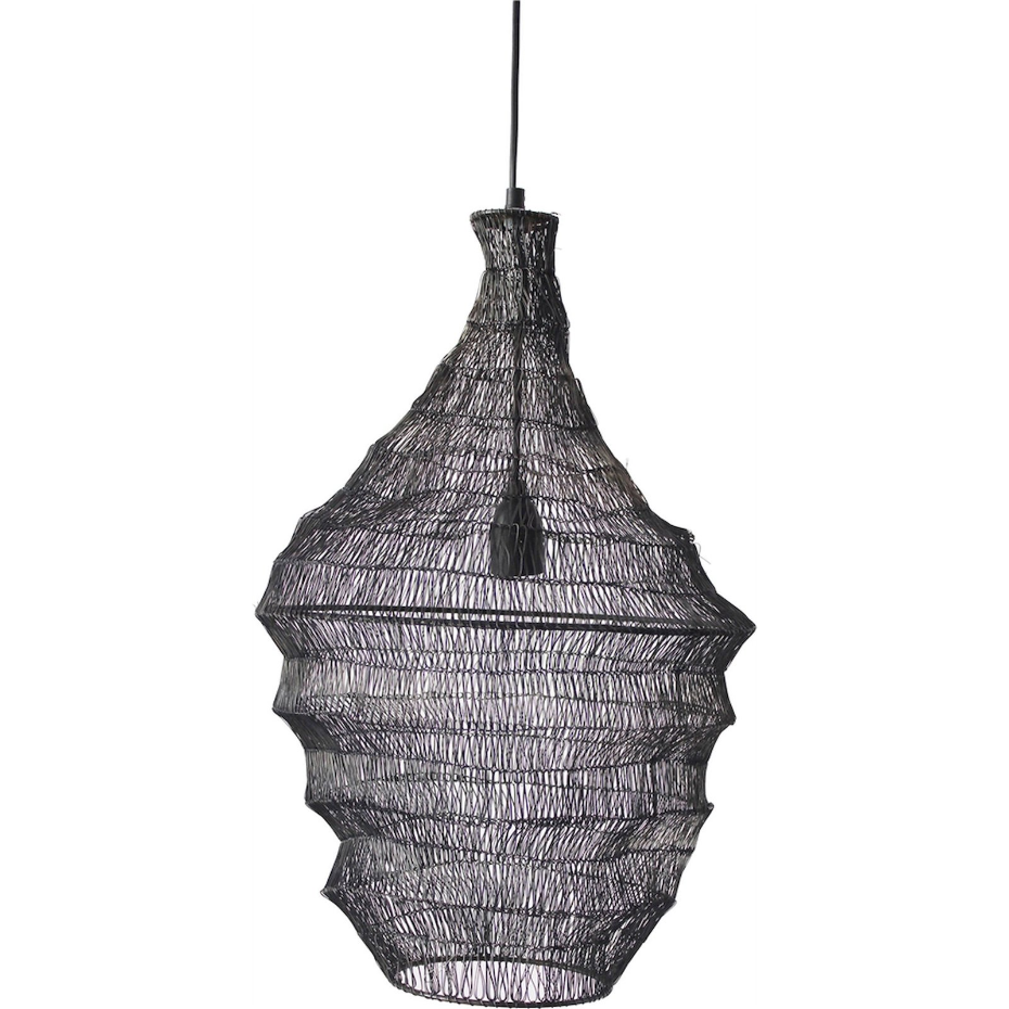 Suspension grillagée en métal finition zinc organique