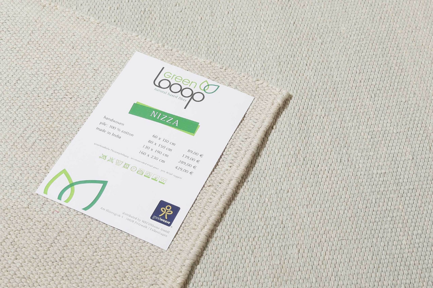 Tapis en coton, tissé main ,  NIZZA