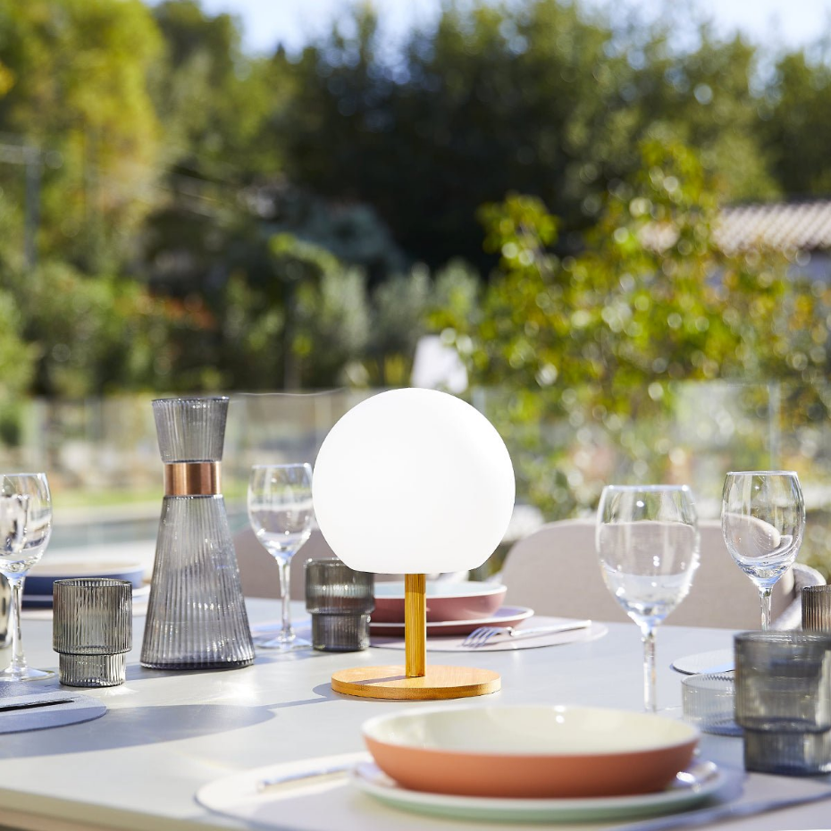 Lampe de table sans fil pied extensible LUNY H28cm