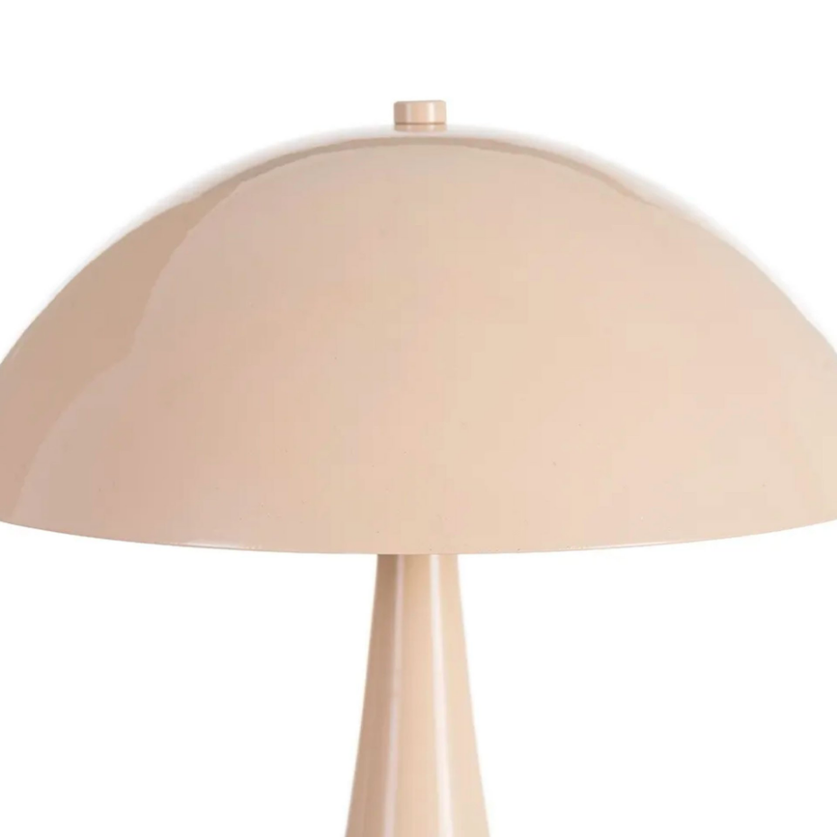 Lampe à poser champignon métal beige 25x25x27.5cm