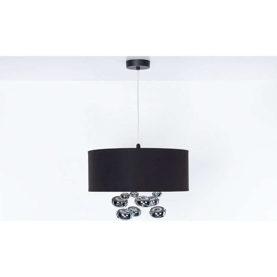 Suspension ronde en tissu avec boules Bubble Light