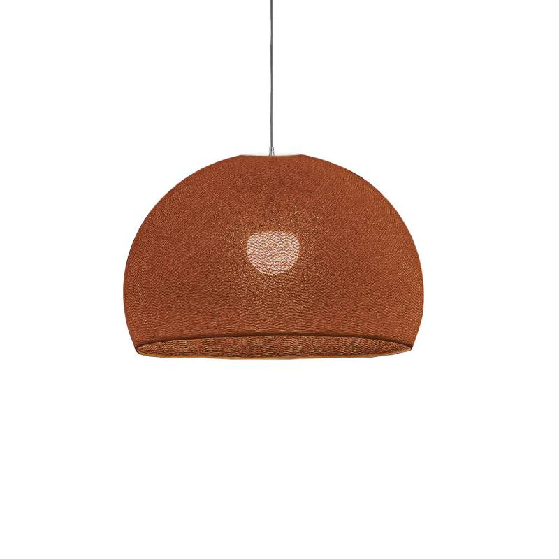 Abat-jour coupole vert de gris 50 et sa suspension simple