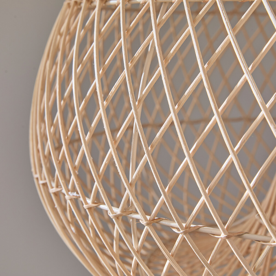 Suspension en rotin tressé, diamètre 61 cm, TITOU
