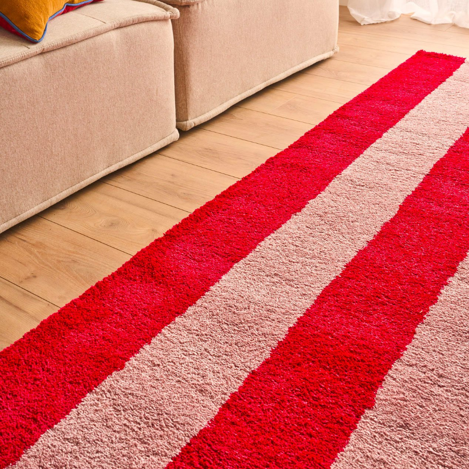 Tapis bicolore à rayures GROOVY