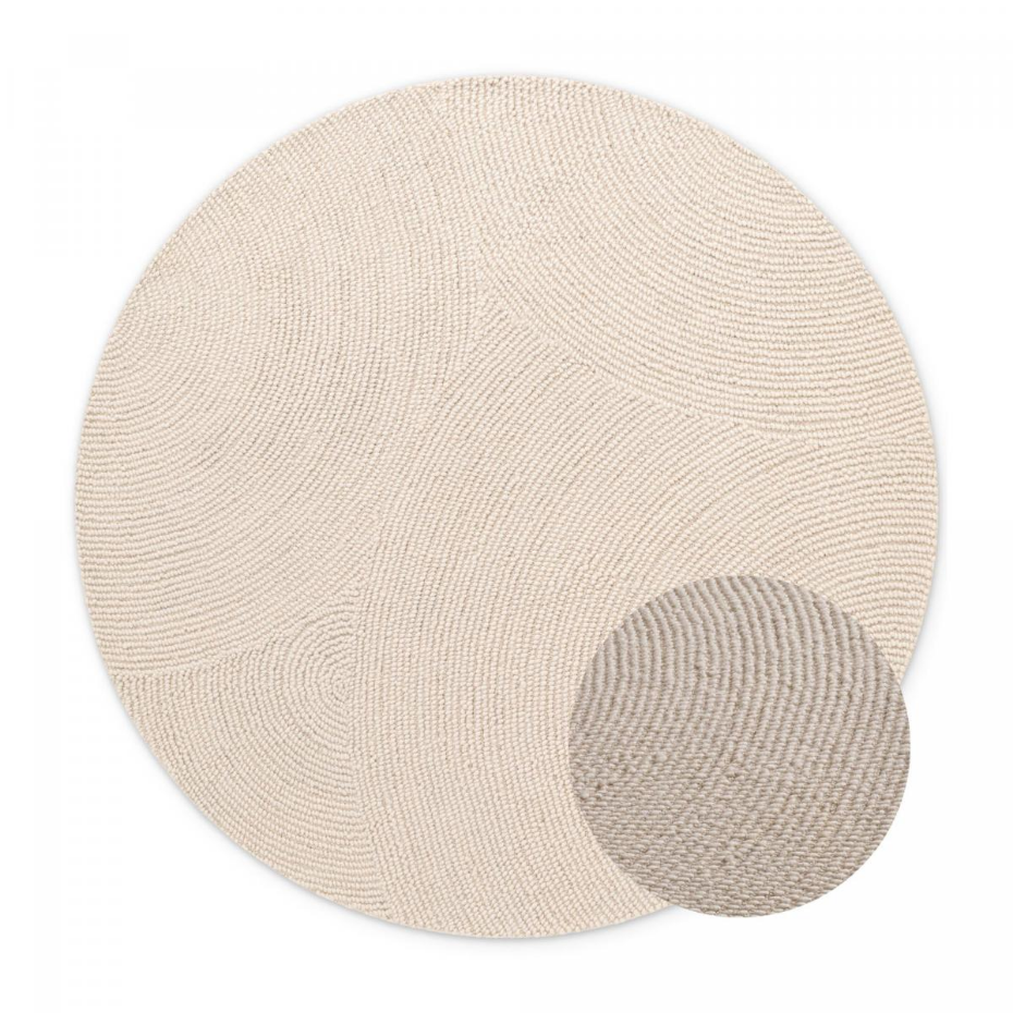 Tapis rond ELENI Faux uni