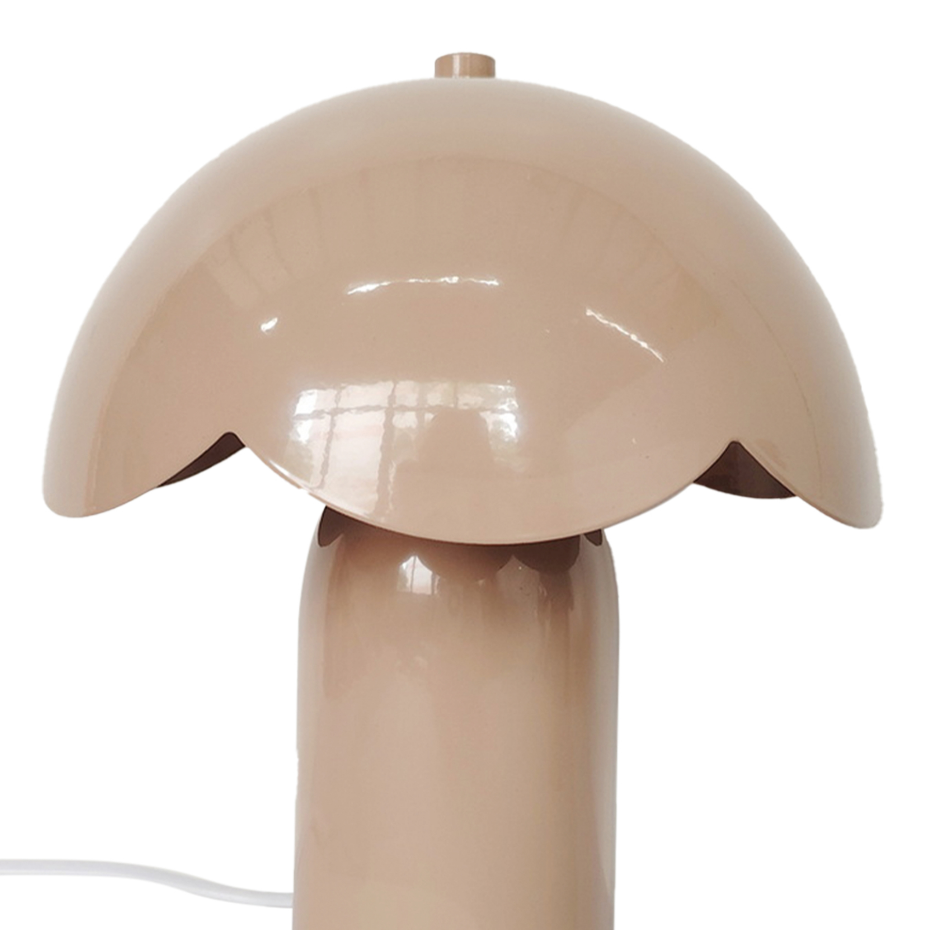 Lampe à poser décorative en métal avec abat-jour arrondi