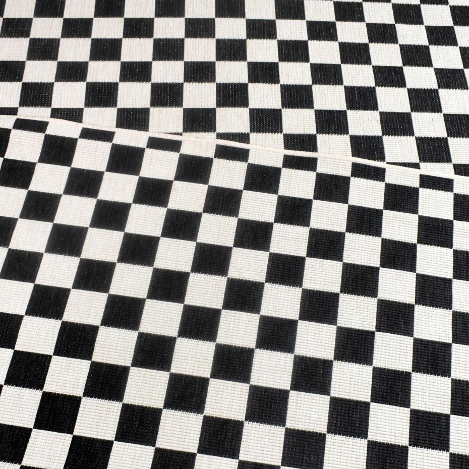 Tapis extérieur, kilim reversible motif damier LYN2 X REVERSIBLE