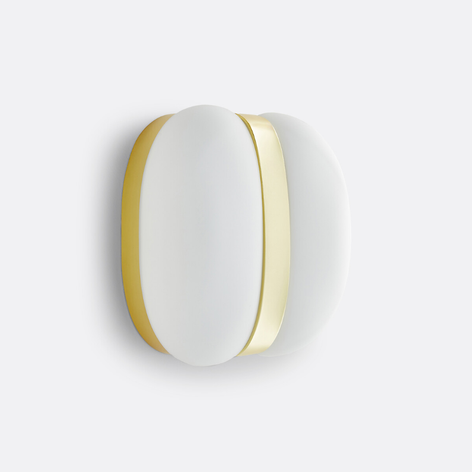 Applique laiton et verre opaline, Sitira
