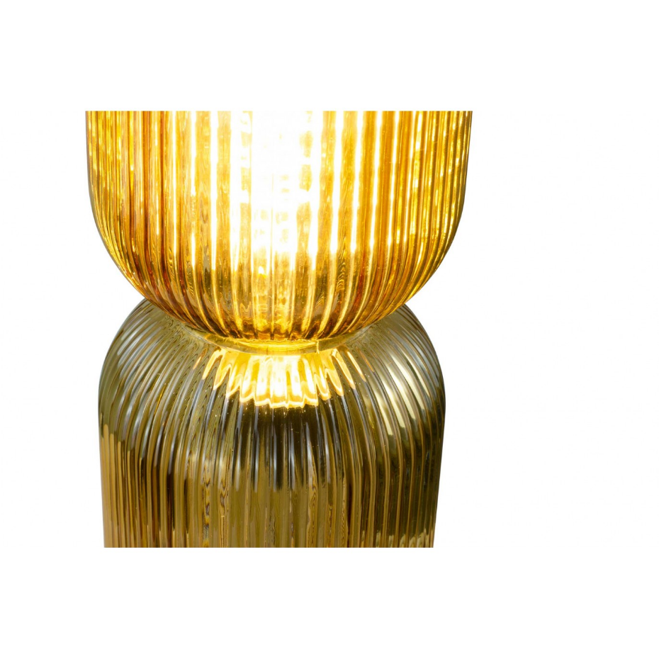 Lampe à poser en verre strié, CHARMY