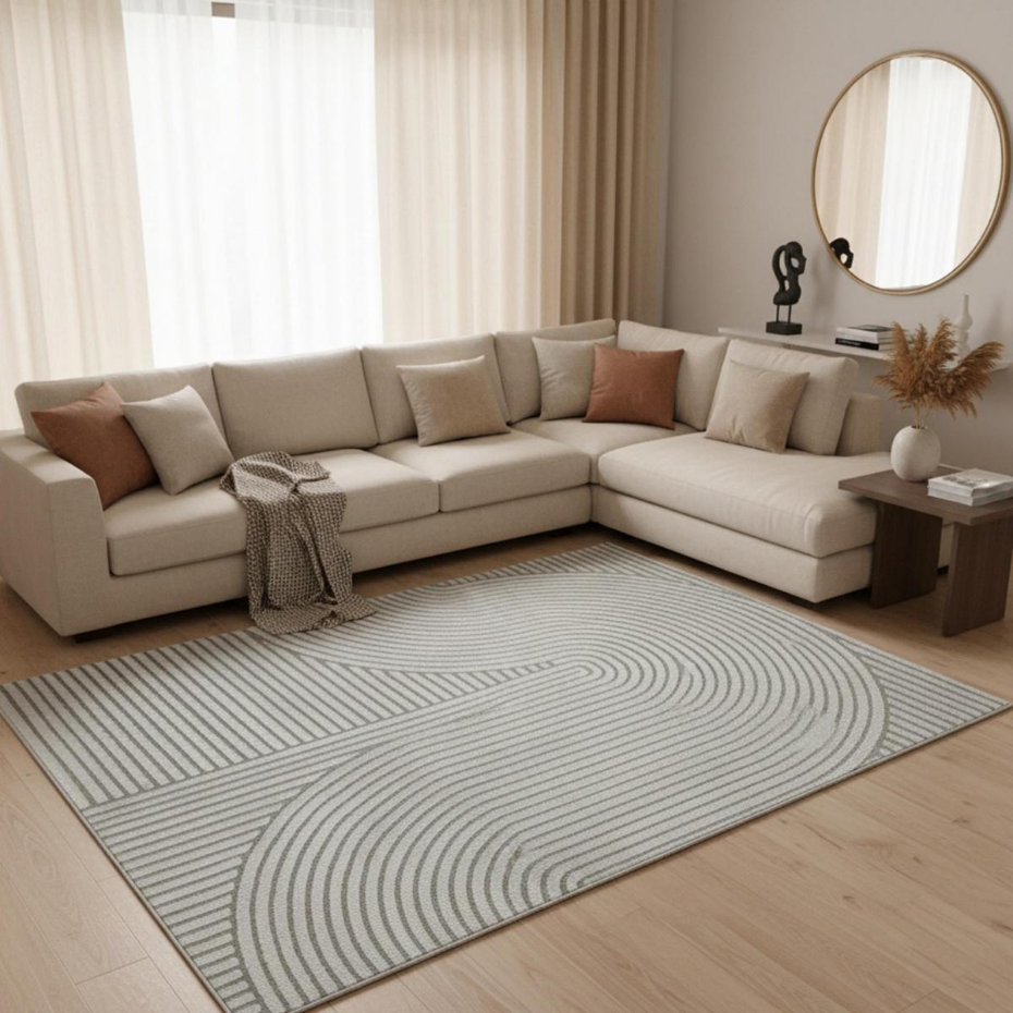 Tapis tissé à motif simple LYN9 B pour salon et chambre à coucher