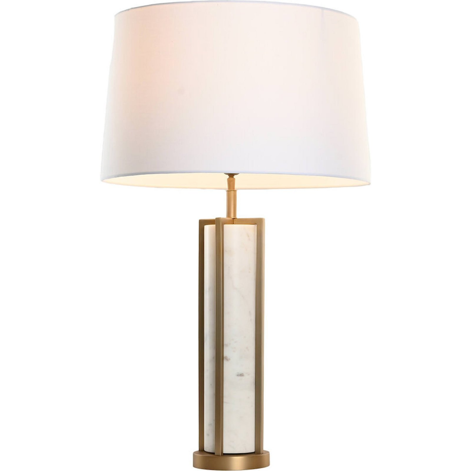 Lampe de table en marbre et acier rectangulaire Item Home India Lamps 1c25