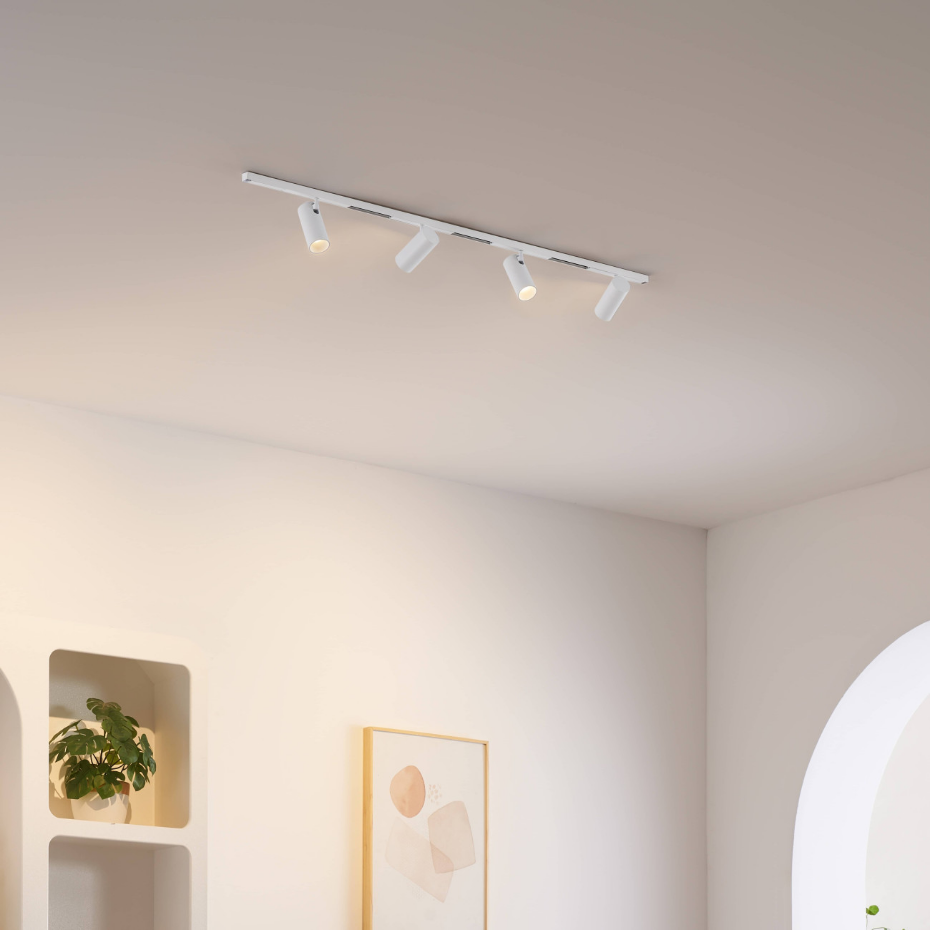 Kit rail 4 spots LED orientables - LYNE