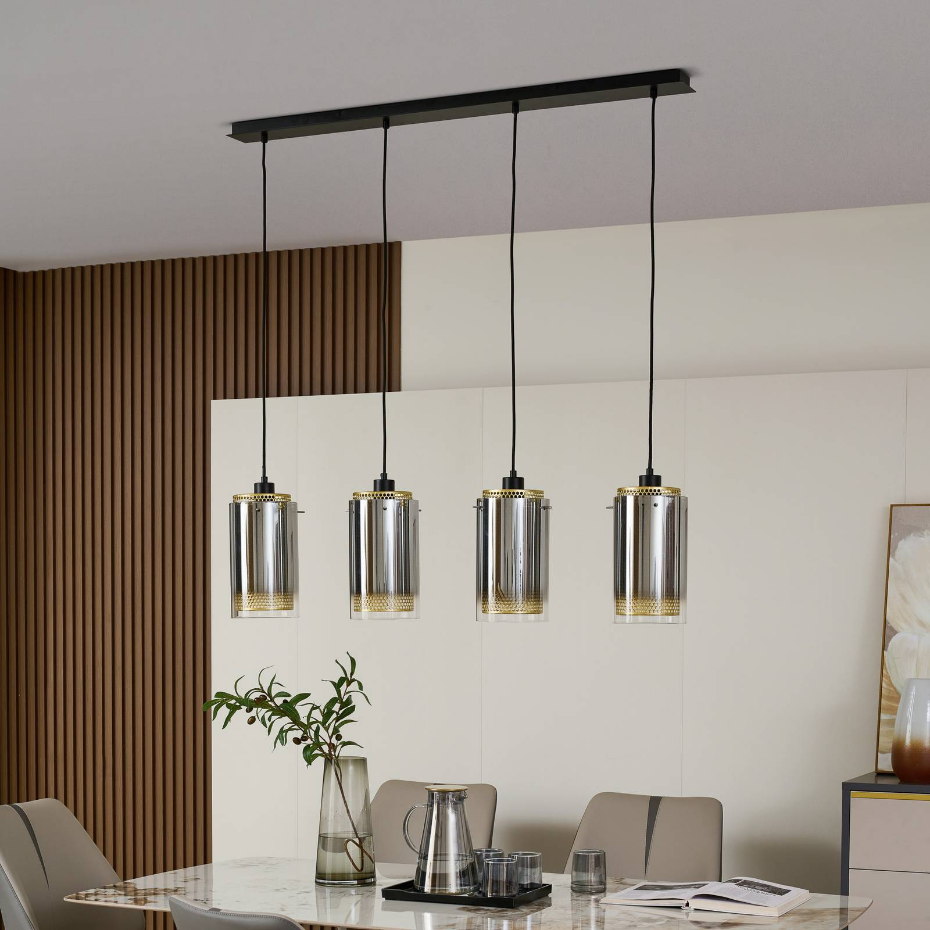 Suspension en verre moderne, Sterzy