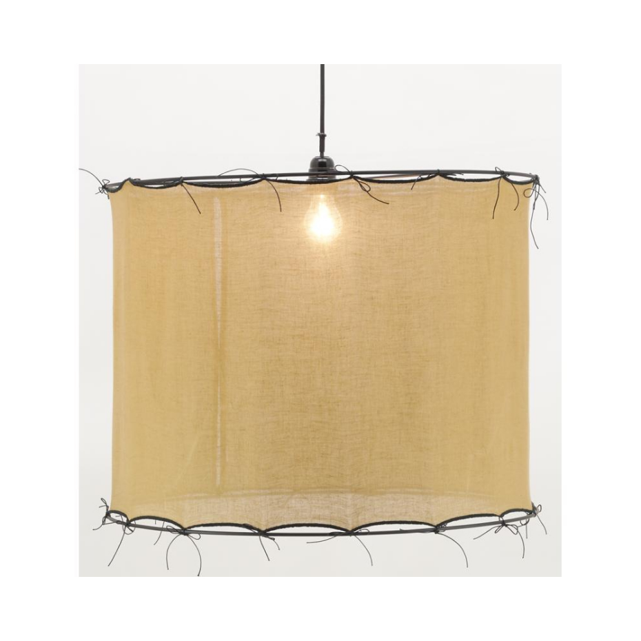 Abat-jour pour suspension en coton Riad Grand Safran