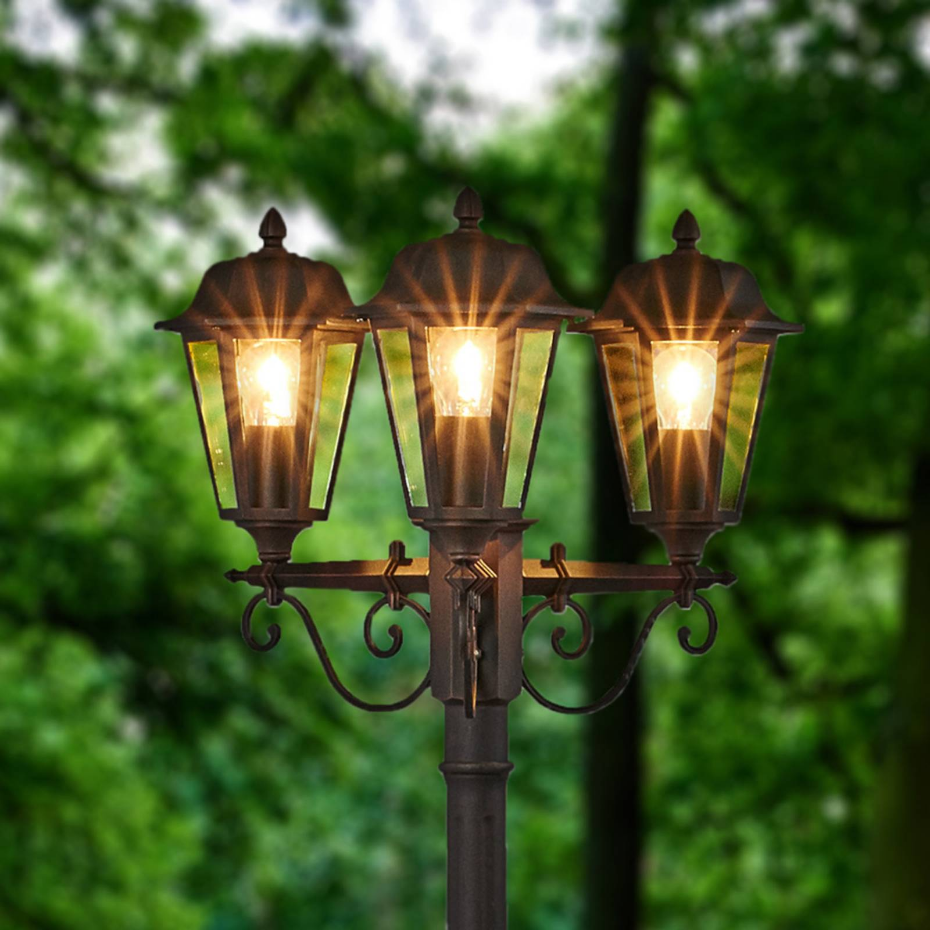 Lampadaire extérieur en aluminium antique