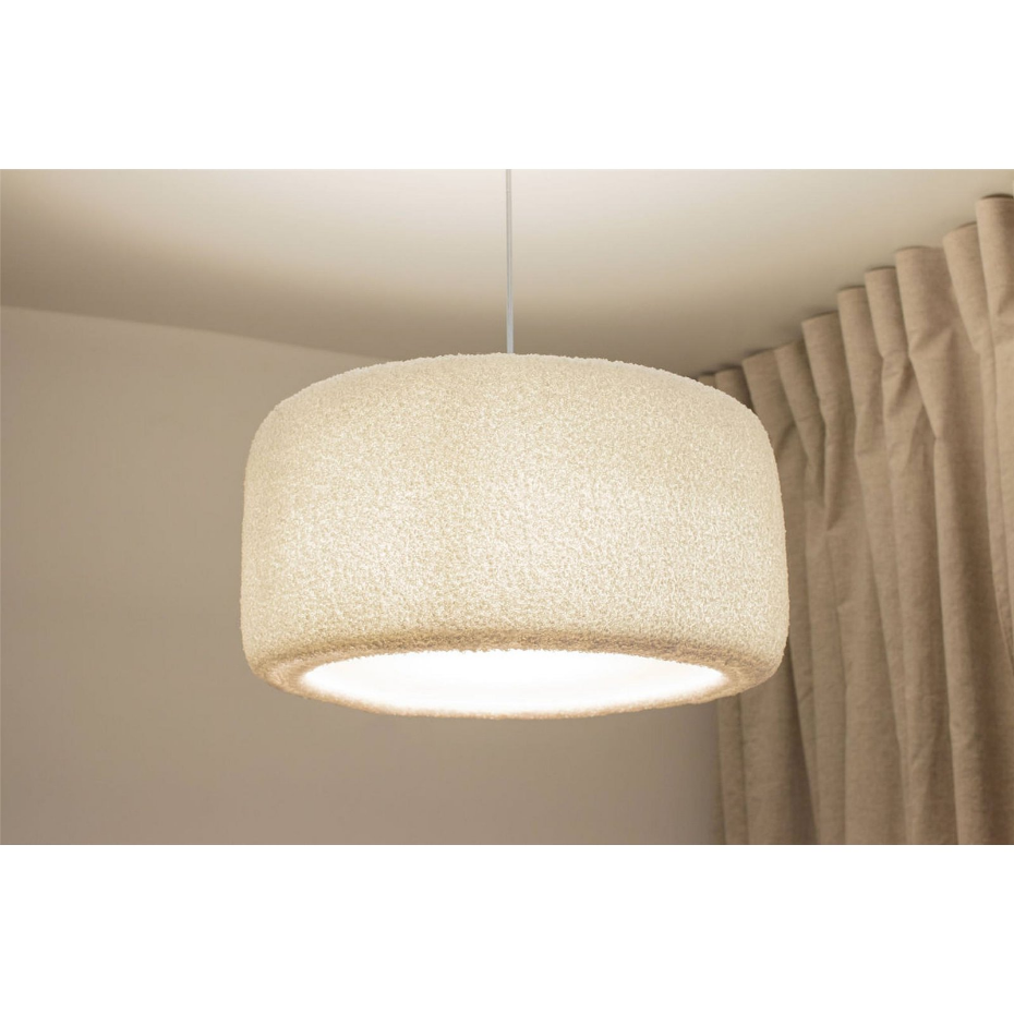 Suspension ronde en tissu peluche chambre enfant Cloud