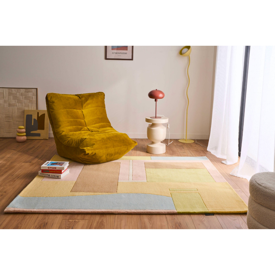 Tapis fait main en laine et coton Pantone