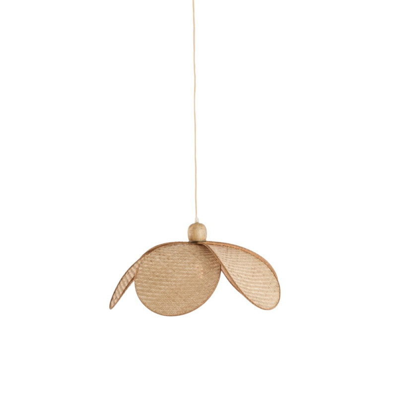 Suspension fibre naturelle et bois D48 LAVRIO