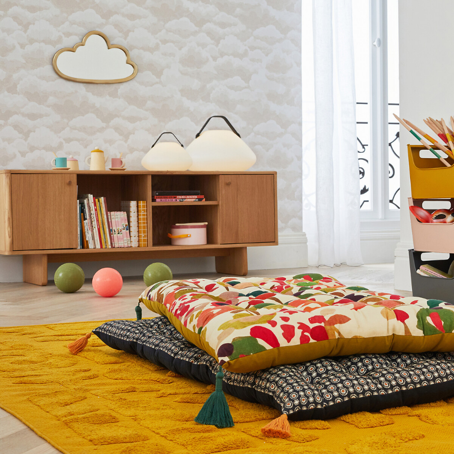 Tapis enfant motif géométrique coton bio, Podotak