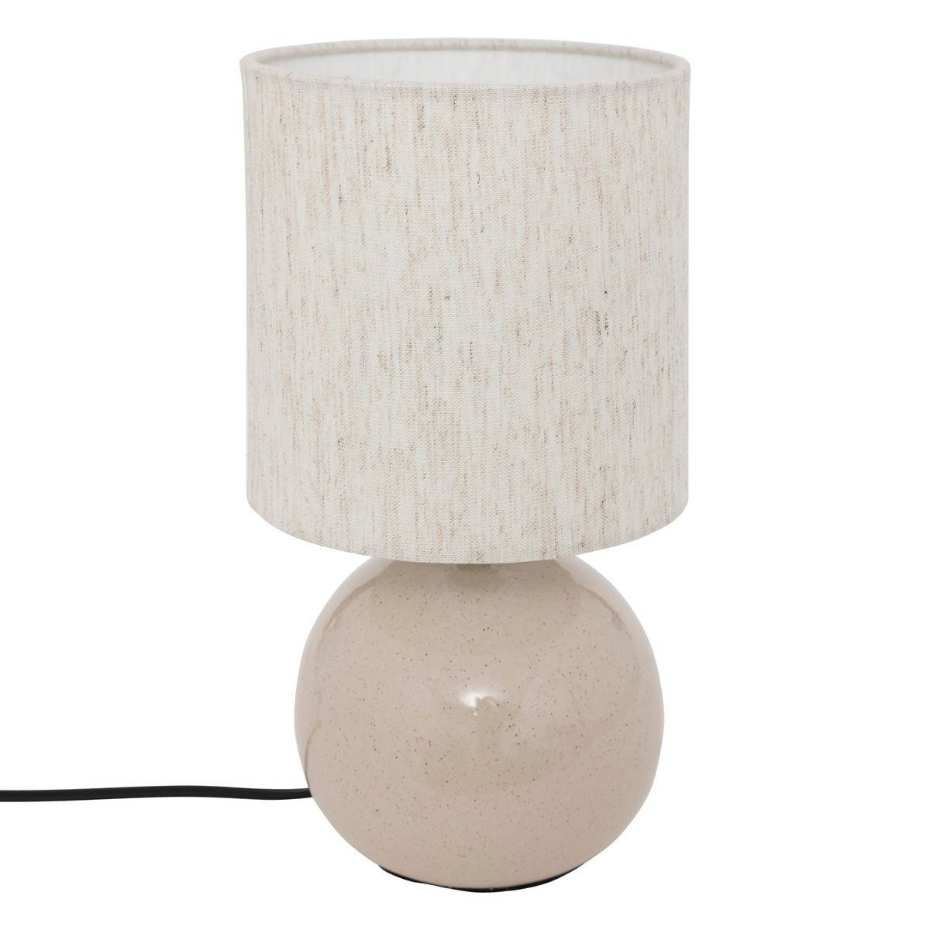 Lampe à poser grès et coton GAIA