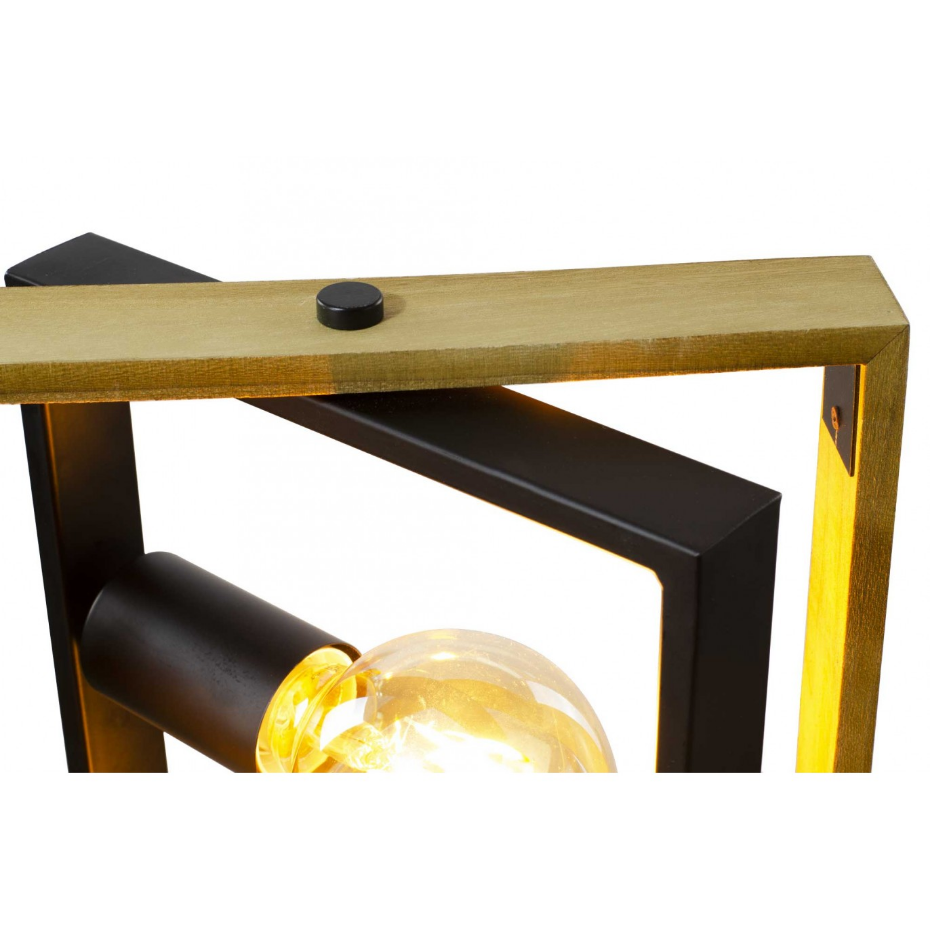 Lampadaire en métal et bois de hêtre, WOOLI