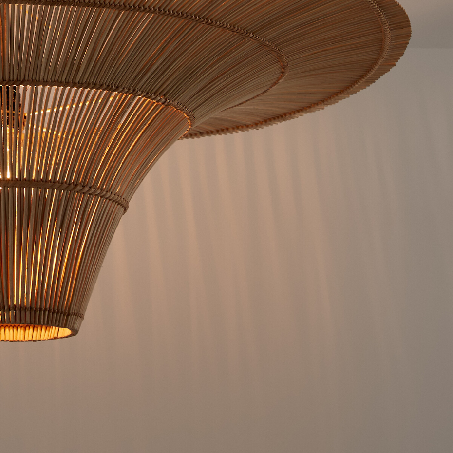 Suspension/plafonnier en rotin Ø80 cm, Junita