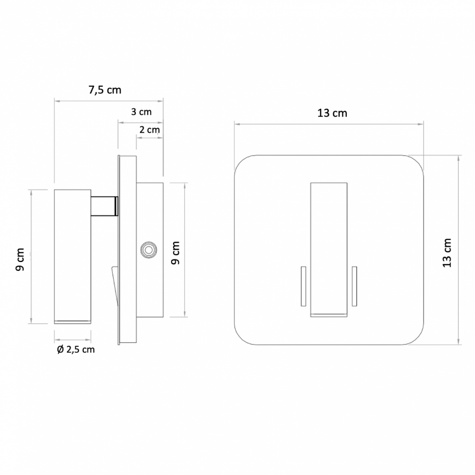 Petite applique liseuse design - BILBAO