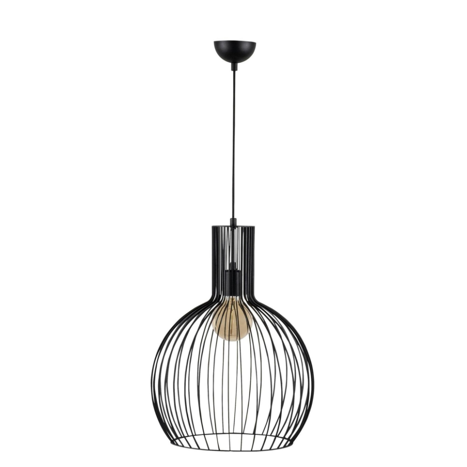 Suspension noire filaire – design globe moderne ERZIN