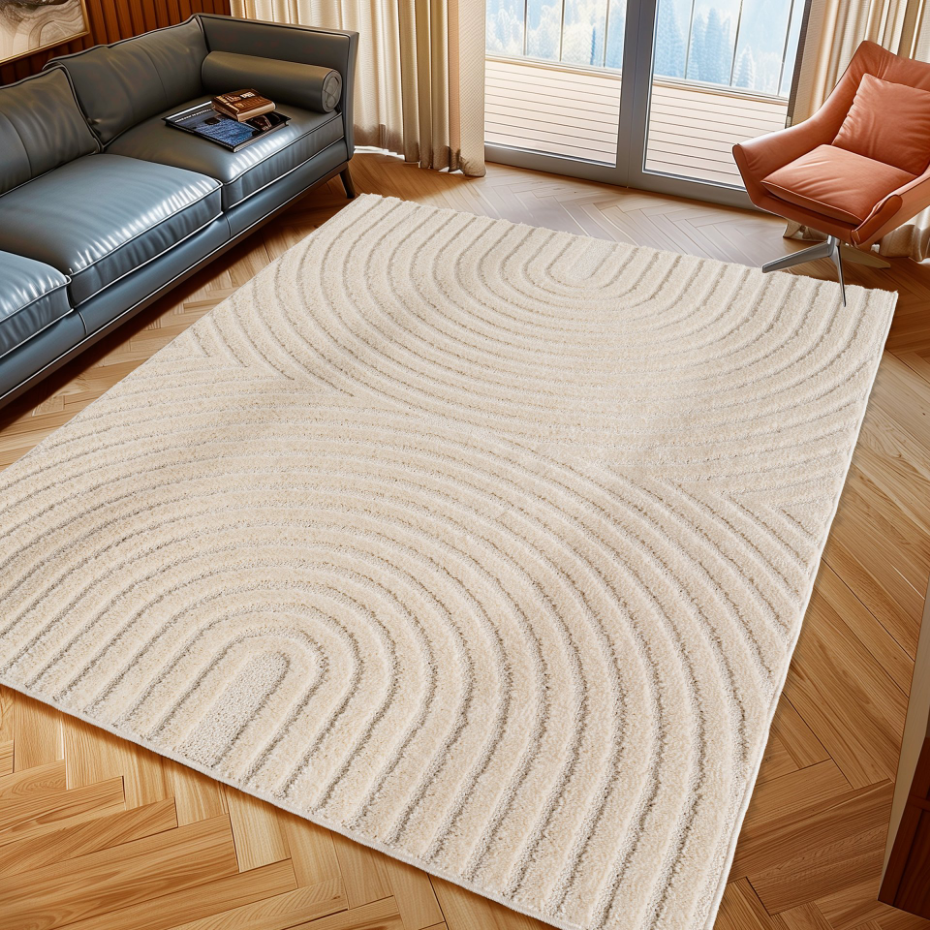Tapis intérieur à relief motif demi arc TURIN