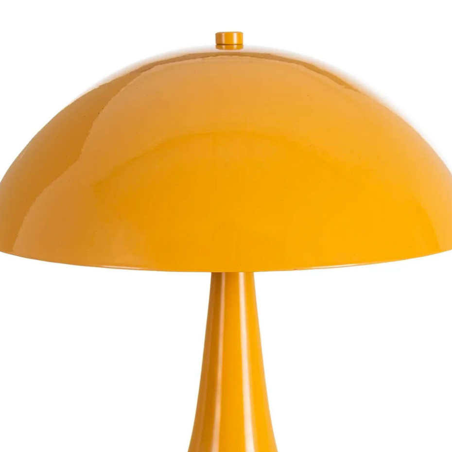 Lampe à poser champignon métal jaune 25x25x27.5cm