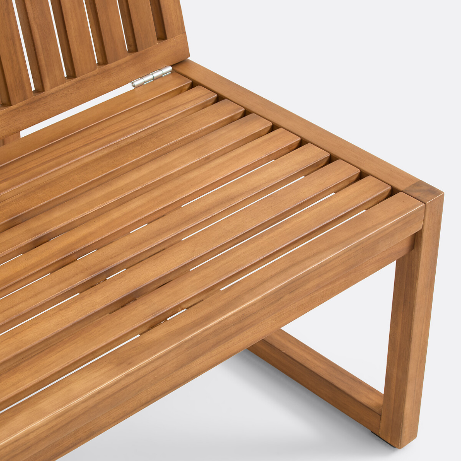 Banc-table de jardin en acacia massif, TALIA