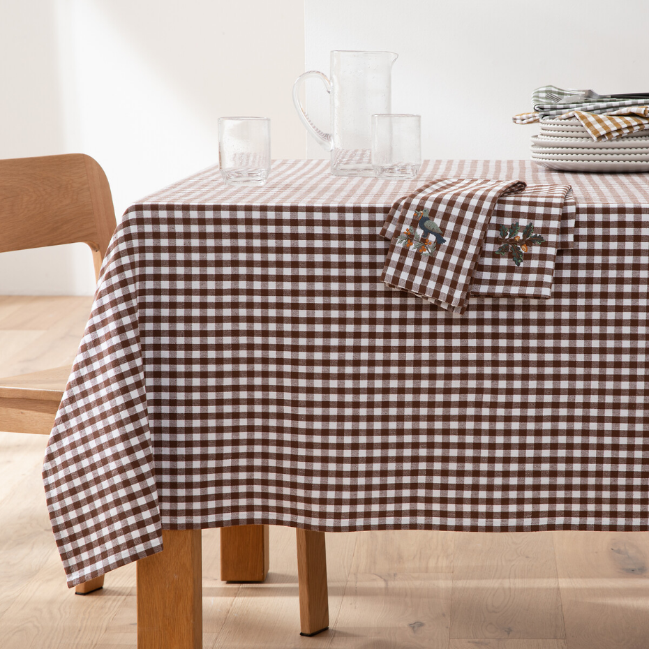 Nappe carreaux coton lavé tissé teint Bethany