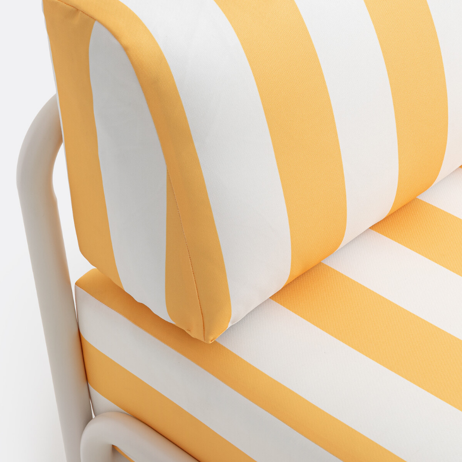 Fauteuil bas de jardin métal acier, Thomes
