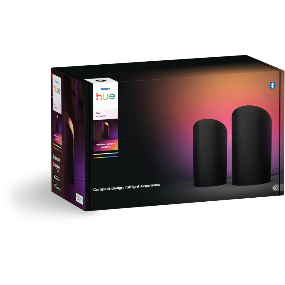 Lampe connectée Hue Play Wall washer 2-pack noir