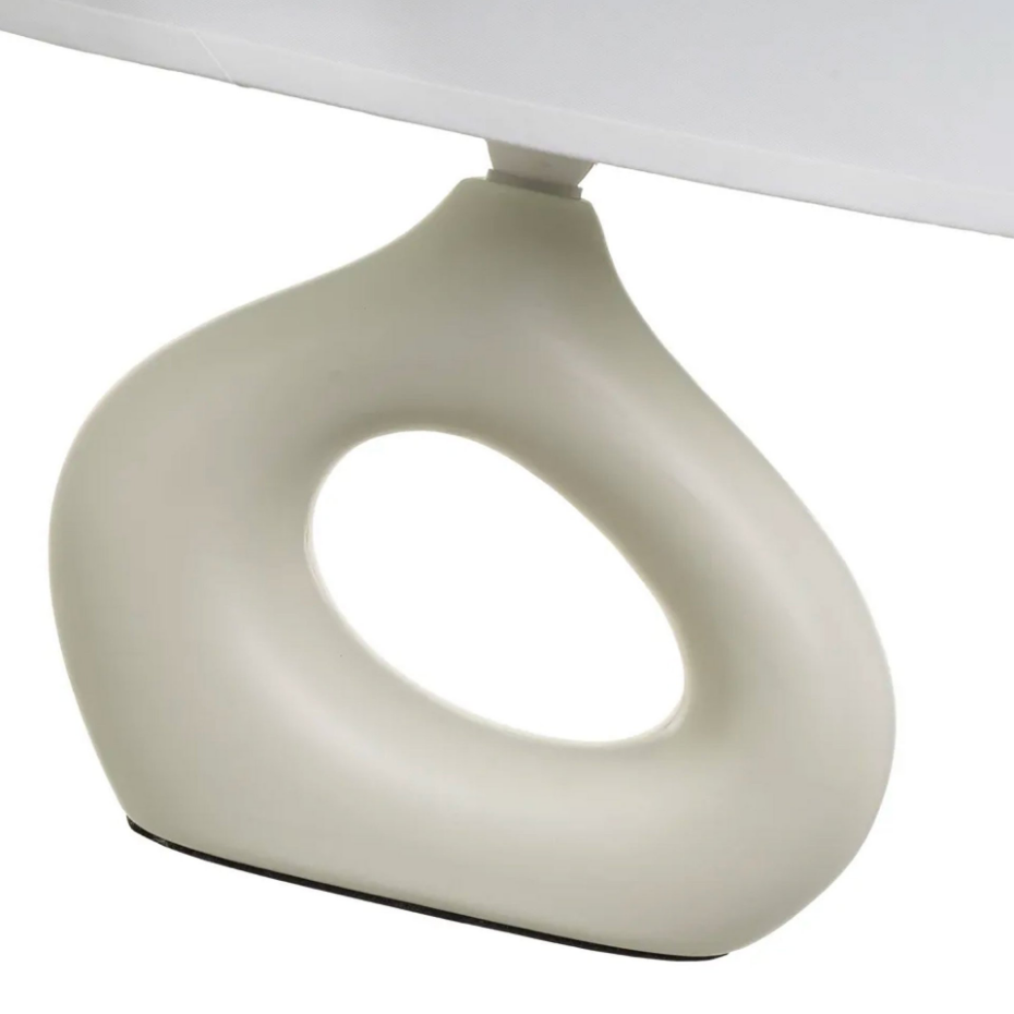 Lampe à poser céramique beige 23x13x30cm