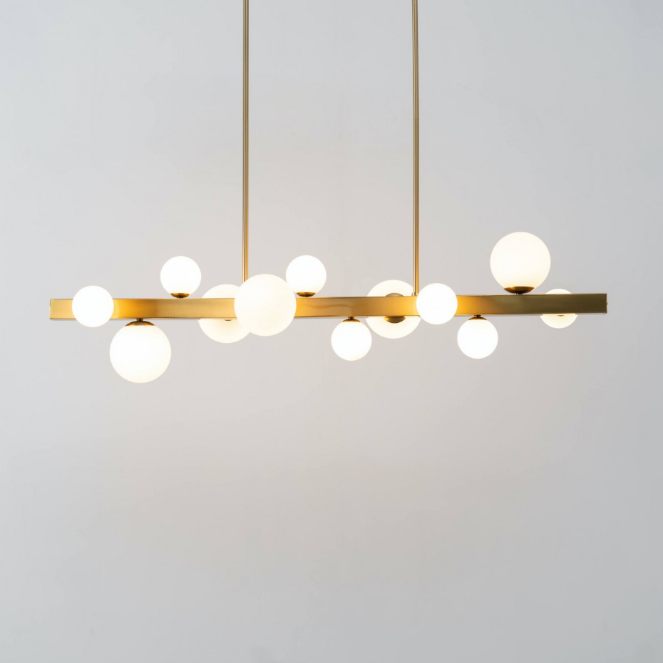 Somptueuse suspension en inox et verre - OROMIA