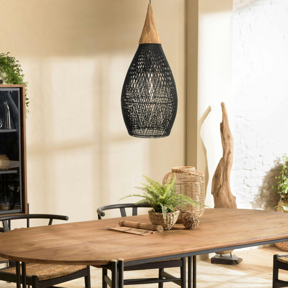 Suspension goutte en rotin 35cm FOLELLI