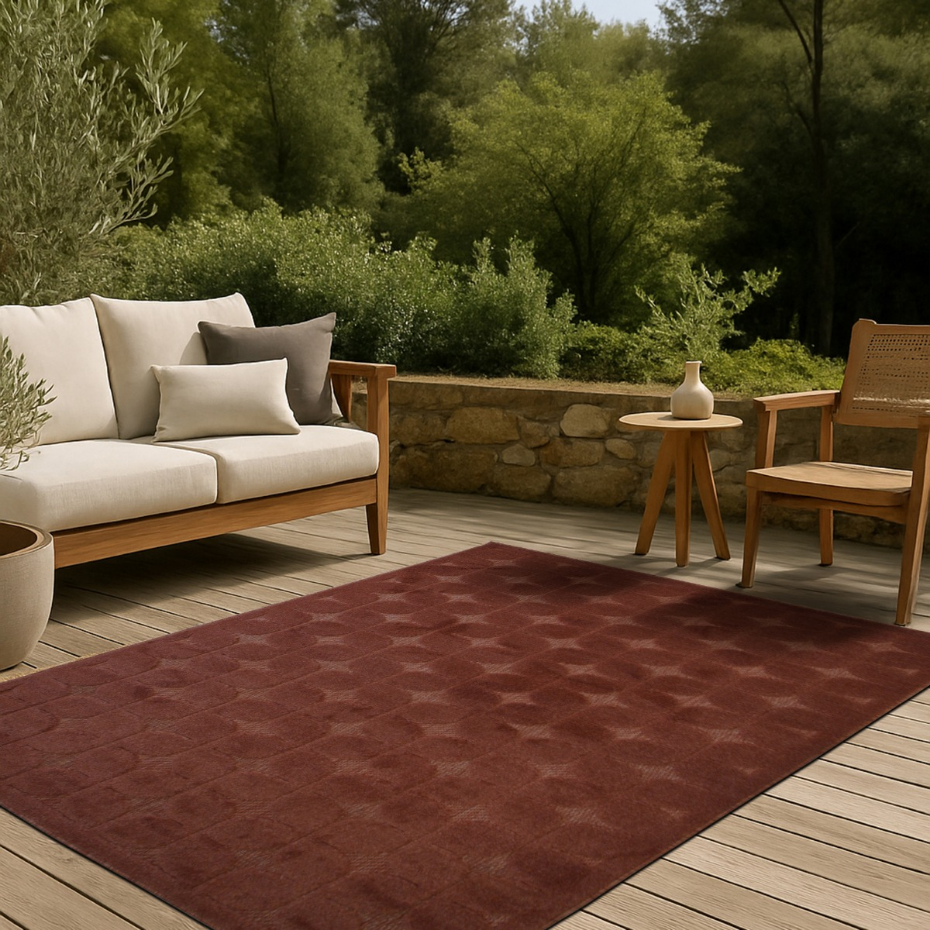 Tapis salon à relief moderne   rosé NEW AGE FIFTIES